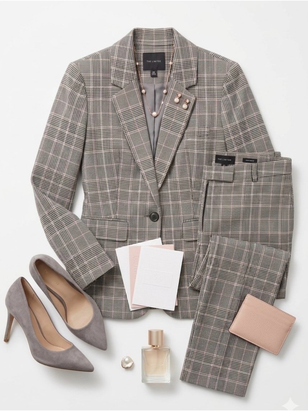 ✨THE LIMITED 2-Piece Plaid Pant Suit — Women's Petite (Blazer: PS / Pants 6P)✨